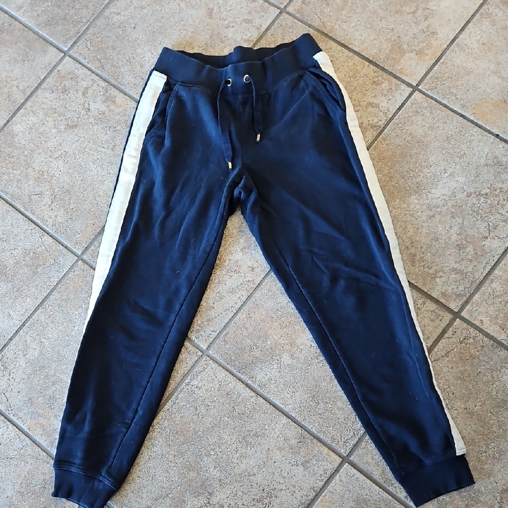 Ralph Lauren Mens Navy Joggers with White Accents